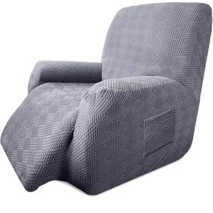 Chair Slipcover Thick with Side Pocket Jacquard Recliner